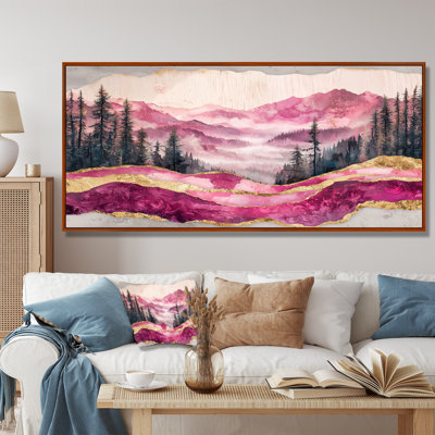 Ruby Crystal Lake Into The Pine Forest I - lac, art mural