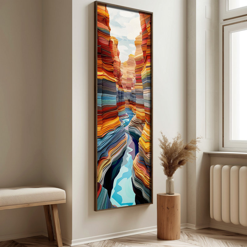 Élégante peinture décorative en panneau de fibres à densité moyenne, 15,8 po x 47,2 po | 100% UV imprimé sur panneau de fibres à densité moyenne de 3 mm avec cadre durable en bois de pin 100% (épaisseur: 0,14 pouce) | Art mural parfait pour le salon, la chambre à coucher et le bureau