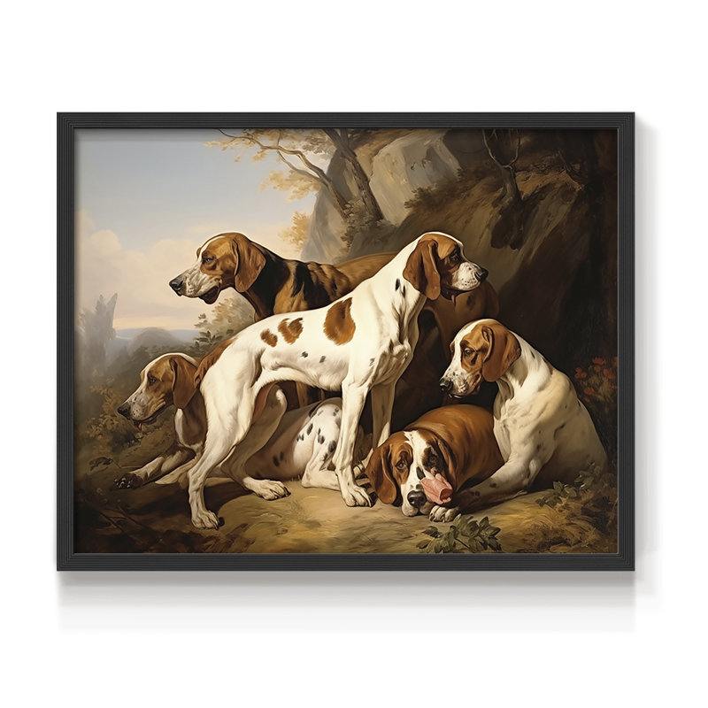 Faune, série CII, reproduction encadrée, H 22 po x l 28 po, Noir, noir, noir, noir