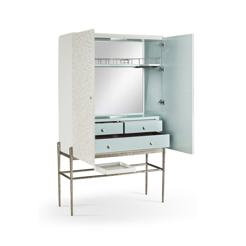 Water Solid Wood Bar Cabinet