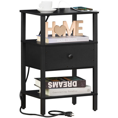 Chautauqua End Table with Storage and Built-In Outlets