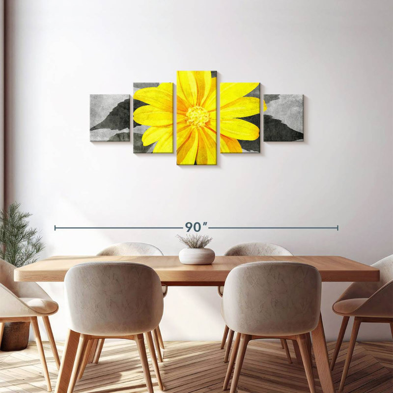 Marguerite lumineuse, H 30 po x l 68 po