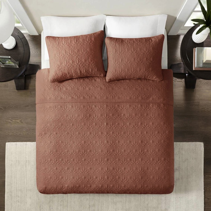 Couvre-lit réversible 3 pièces Clay Red King