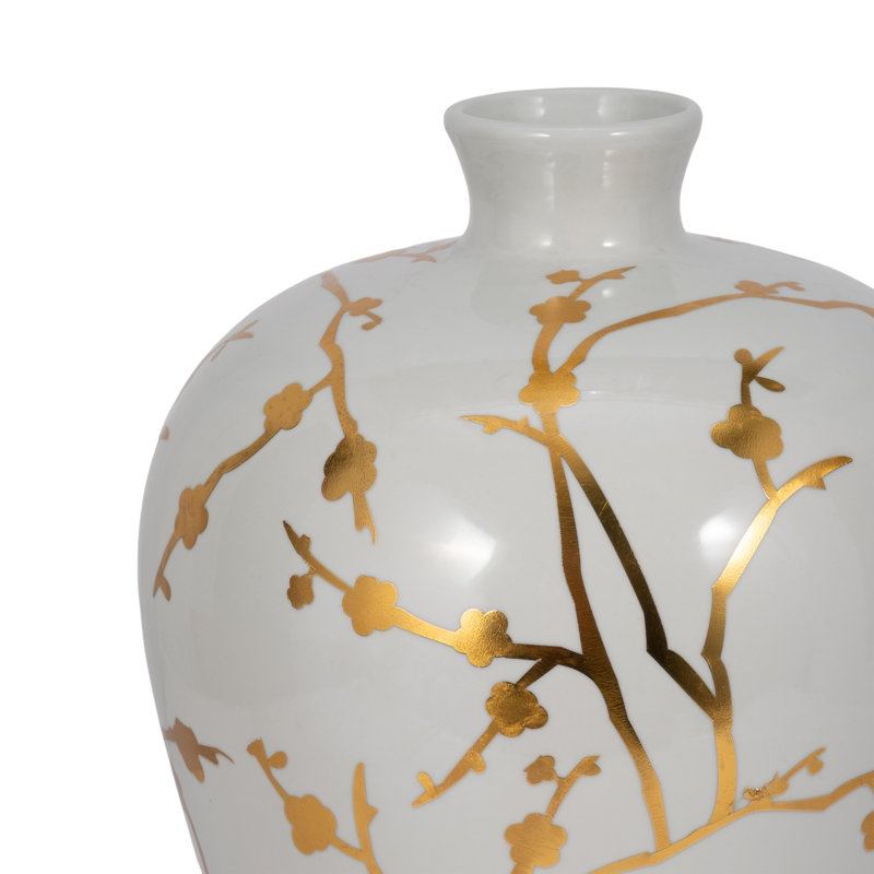 Vase en grès cérame Chinoiserie