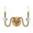 Kiea 2-Light Wall Sconce in Warm Brass
