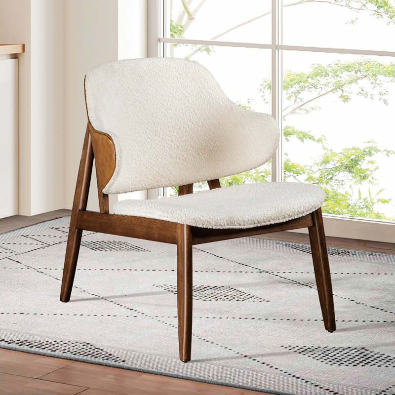 Fauteuil d'appoint sans accoudoirs avec dossier à oreilles, H 29,04 po x l 23,04 po x P 29,04 po