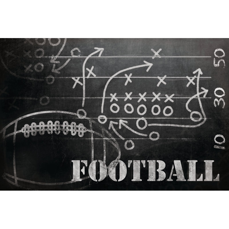 Football Plays - Wrapped Canvas Print, 30cm H x 46cm W x 3.8cm D