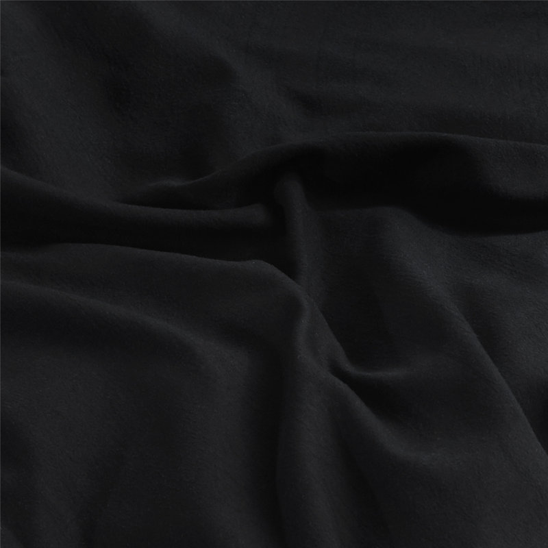 Black Reversible Microfiber Full/Queen Duvet Set