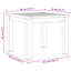 2 - Person Wood Patio Dining Set with Rectangular Table