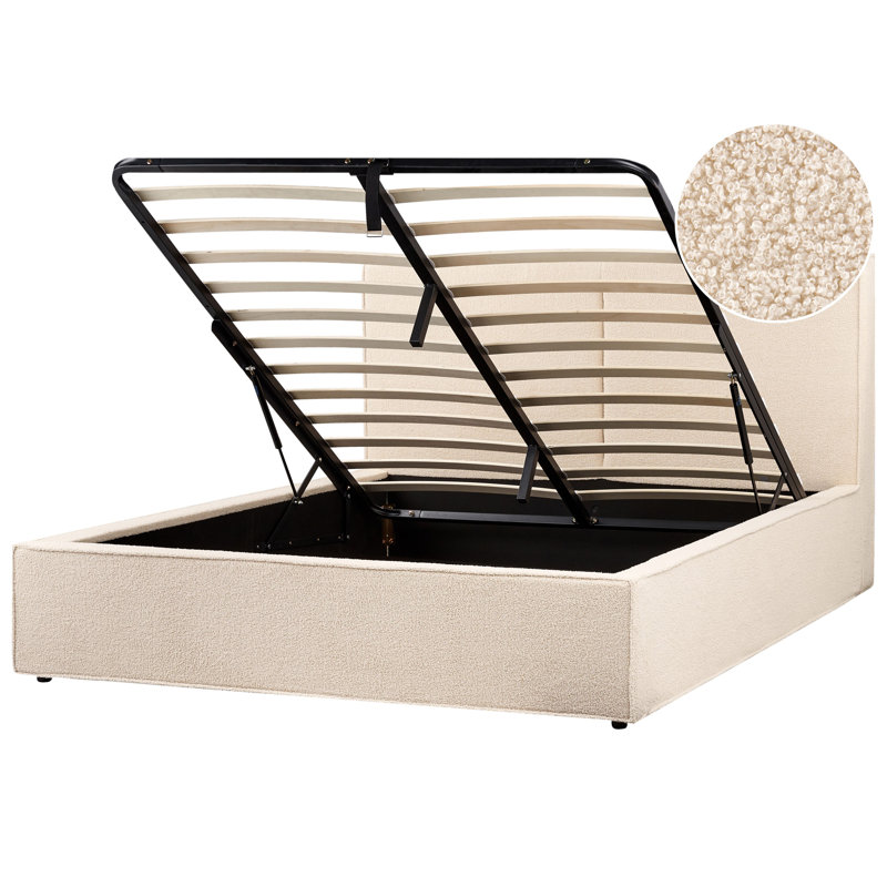 MOISSAC Upholstered Ottoman Storage Bed, European Kingsize (160 x 200 cm)