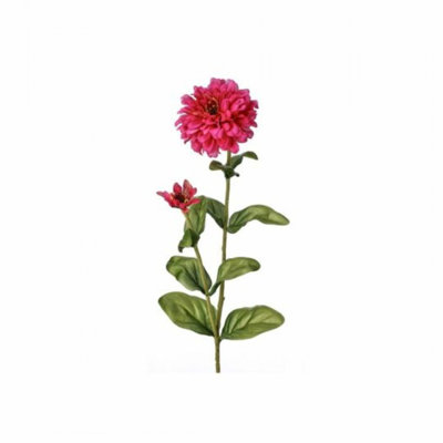Garden Zinnia With Bud Artificial Flower