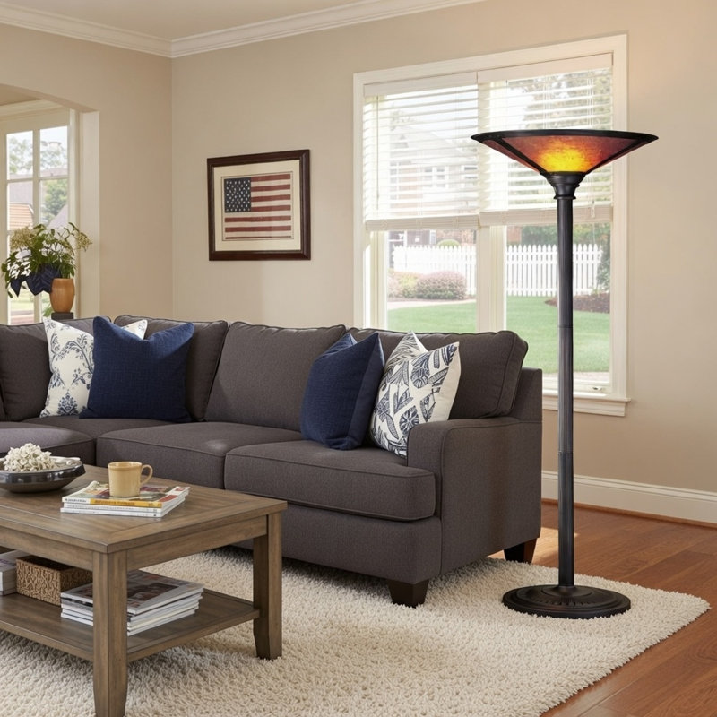 Bodean 71'' Bronze Torchiere Floor Lamp