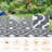 Reversible Outdoor Rug 8x10ft/6x9 ft/9x12ft, Waterproof 320GSM PP Patio Rug with Carry Bag & Stakes, Portable Plastic Camping Mat in-14915362-14915364