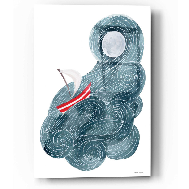 «Sailing in Space» par Rachel Nieman, art mural en verre acrylique, H 16 po x l 12 po x P 0,13 po