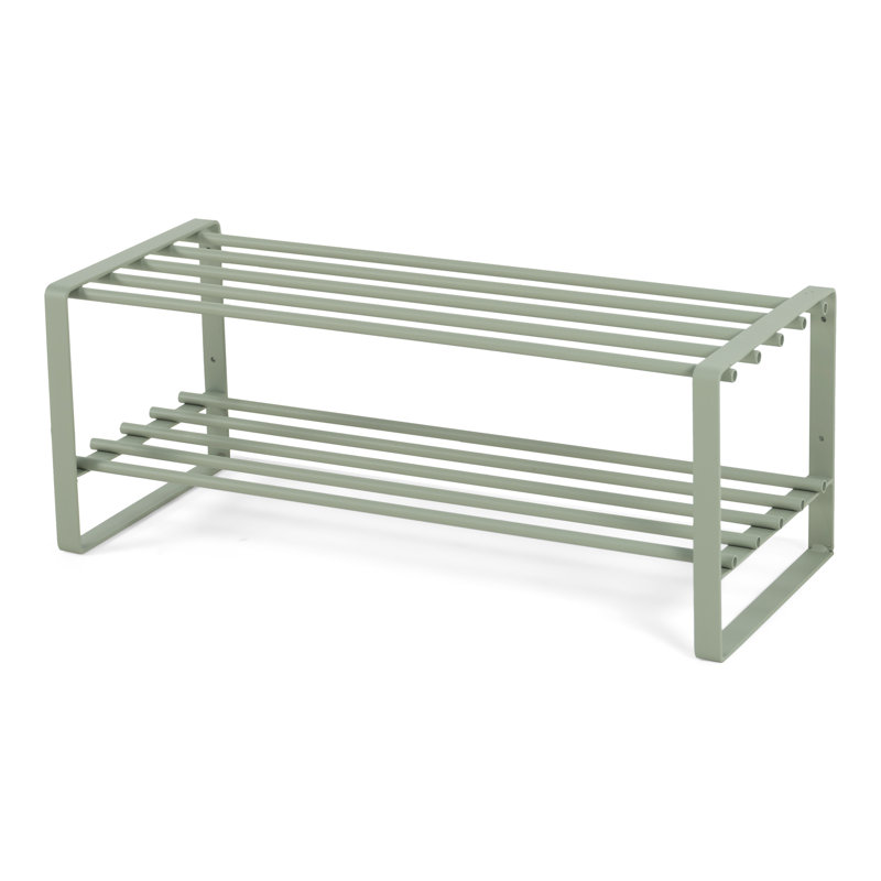 8 Pair Shoe Rack, Green