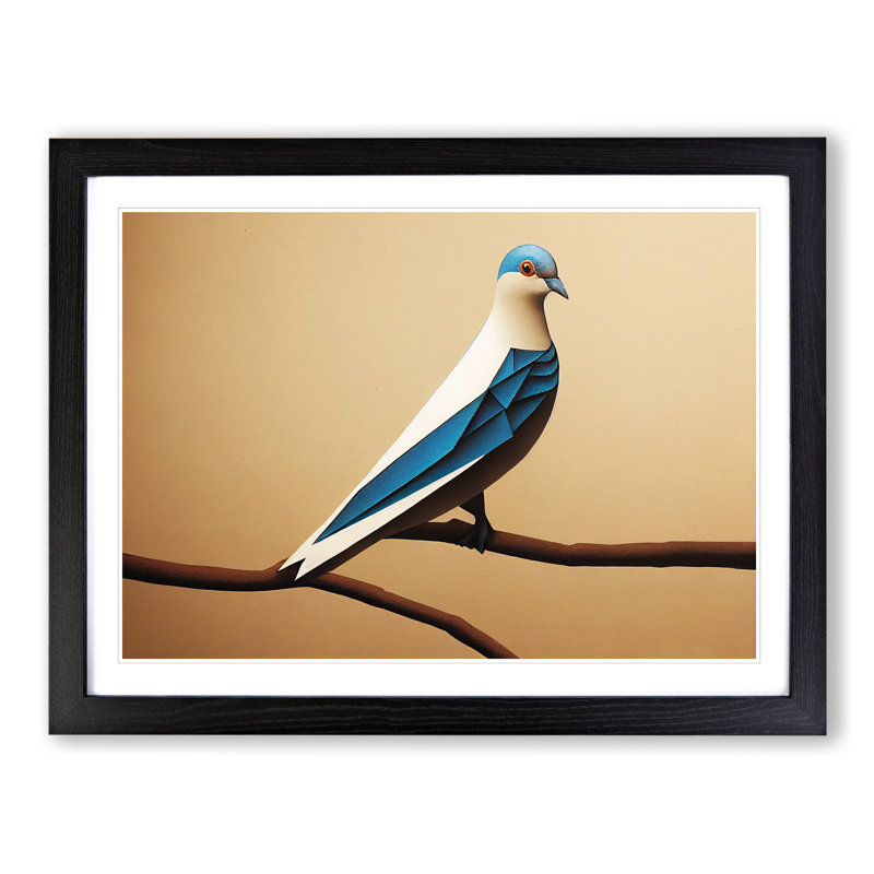 Amazing Dove Bird - Framed Print, Black Framed, 34cm H x 46cm W x 2cm D