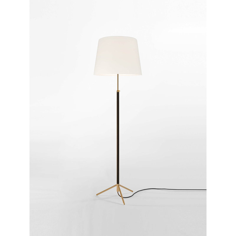 47.2" Traditional Floor Lamp, Polished Brass