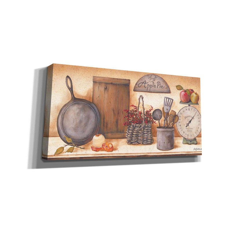 «Farm Kitchen I Révisé» par Pam Britton, art mural sur toile, H 30 po x l 60 po x P 1,5 po