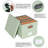 File Organizer Box,Filing Box With Lid,File Box For Letter/Legal File Folder Storage, Portable Hanging File Box For Office/Decor/Home,1 Pack,Green-Box Only