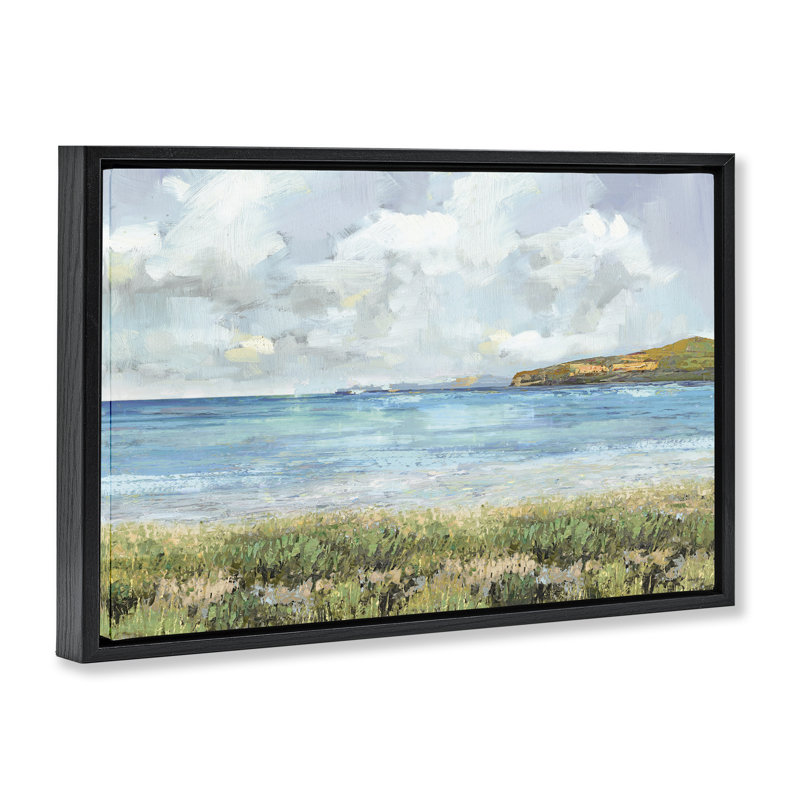 Cadre flottant Un aperçu de la tranquillité, design par Amber Sterling, Cadre flottant noir de jais, H 17 po x l 25 po