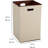 Rectangular Foldable Laundry Basket Hamper, Beige,Brown