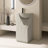  15.9'' Freestanding Textured Solid Surface Pedestal Bathroom Sink in Beige-114766005