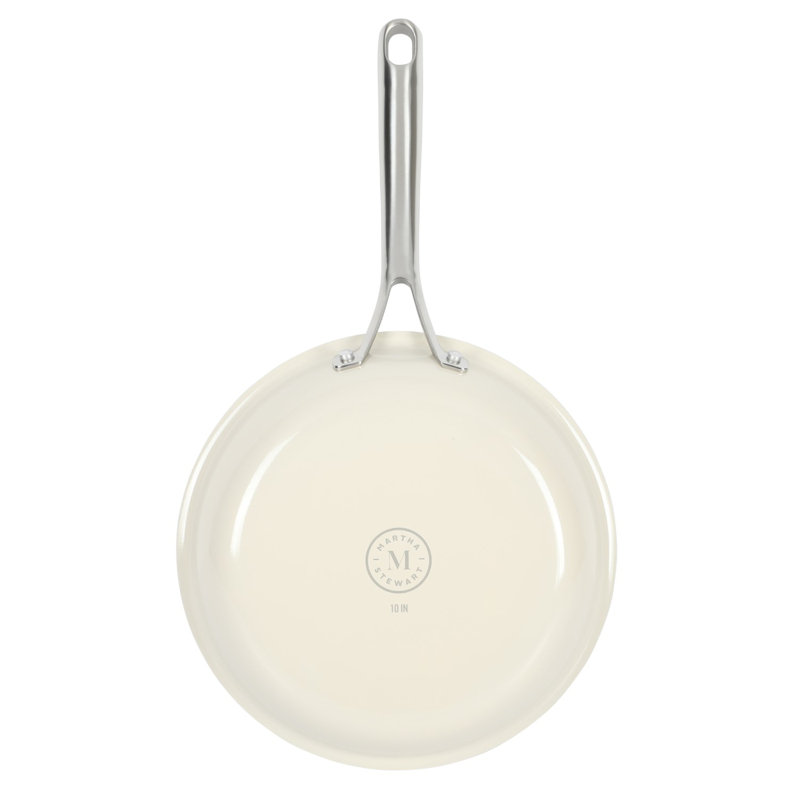 Martha Stewart 10 - Piece  Aluminum Nonstick Cookware Set, Black/Silver