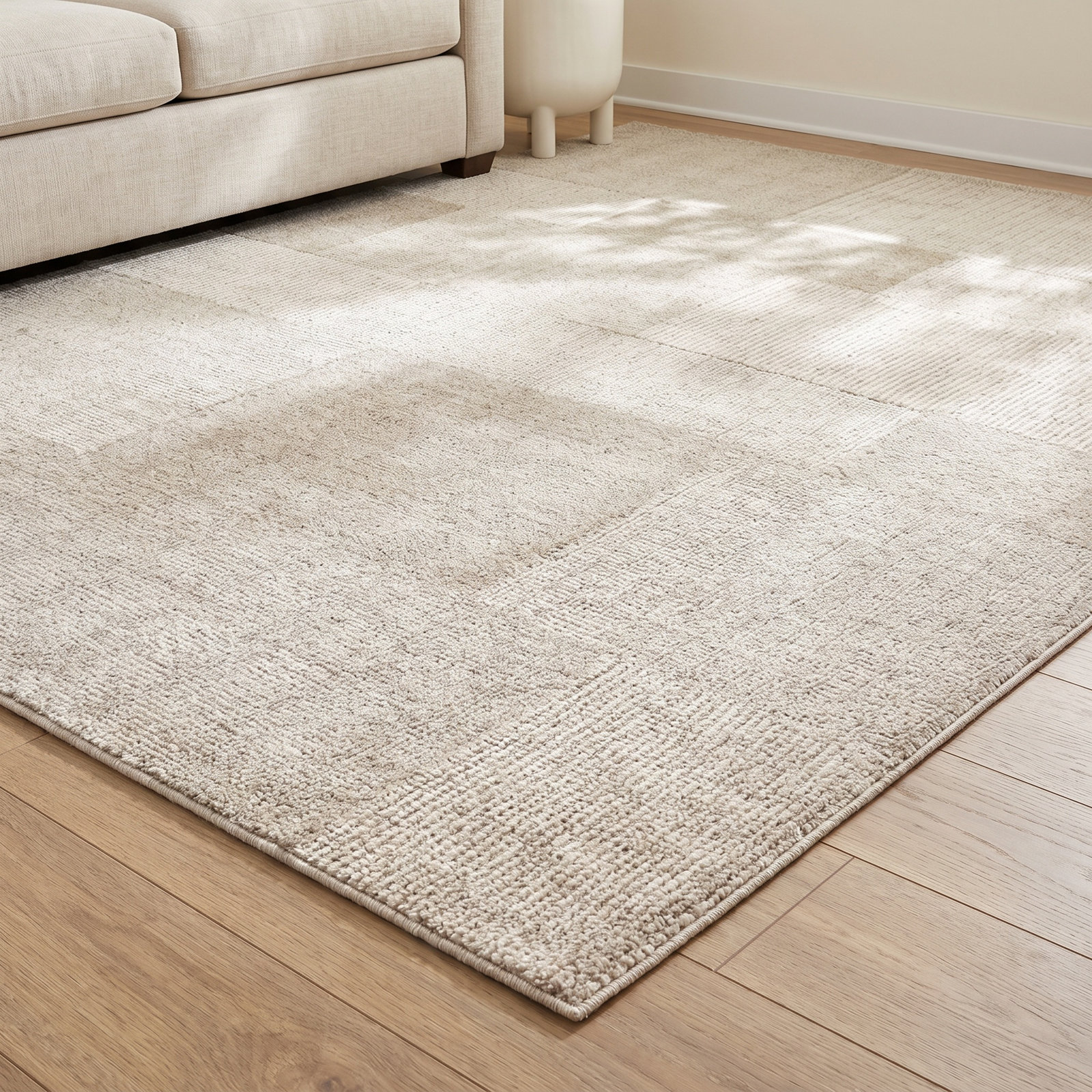 Cheena Hand-Tufted Block Print Area Rug, Rectangle 9' x 12'