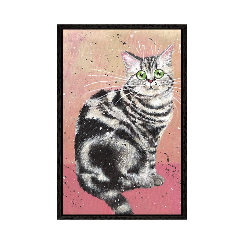 Elvis Cat 1 Piece Wall Art on Canvas, 101.6 cm H x 66.04 cm W, Black Framed