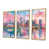 Toile avec cadre flottant or