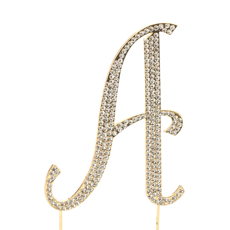 Surmatelas à gâteau "a" rhinestone, Or