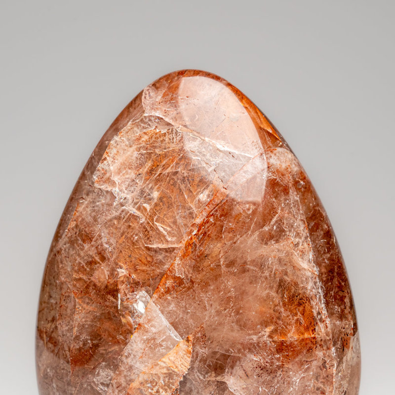 Genuine Polished Strawberry Quartz Freeform (1.3 Lbs), 3.5" H x 4.5" W x 1.5" D