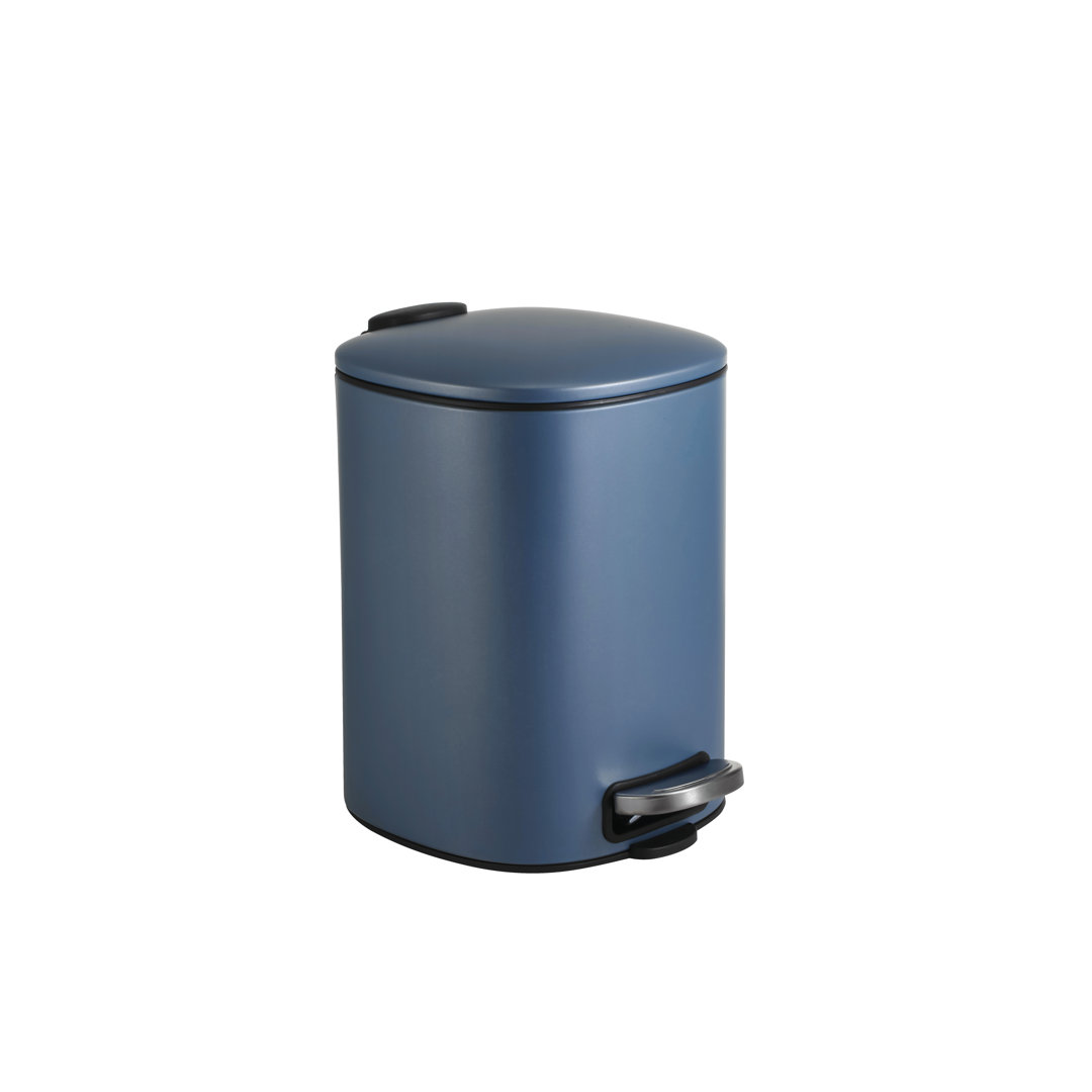 Blue Canyon Santorini Lid Pedal Bi, Modern and Stylish Trash Can, 5L Bin For Kitchen, Bathroom, Bedroom, Office, Anti-Fingerprint Outer Finish, Stainl