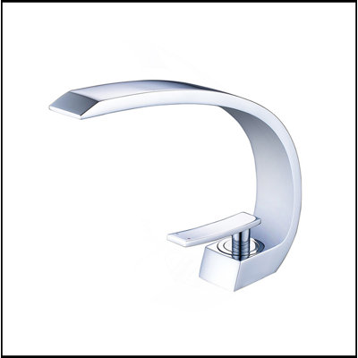 Robinet de salle de bain chromé, robinet pour lavabo de salle de bain, robinet de salle de bain monotrou moderne