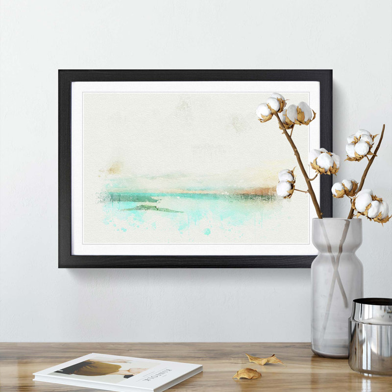 Aerial View of the Netherlands in Abstract - Picture Frame Graphic Art Print, 36cm H x 48cm W x 2cm D, Black Framed