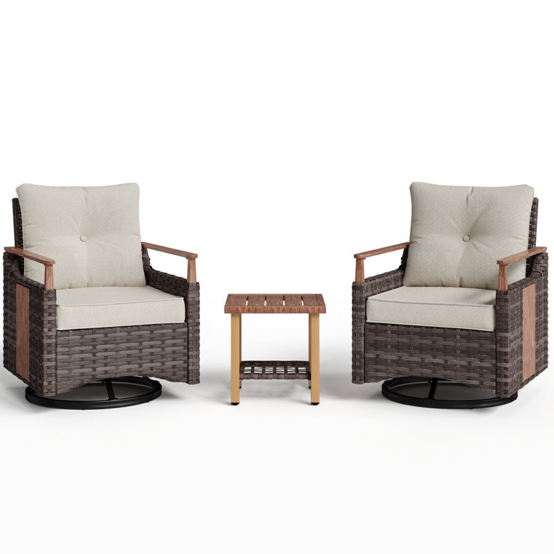 Ensemble bistro pour 2 personnes Melvarn, Beige