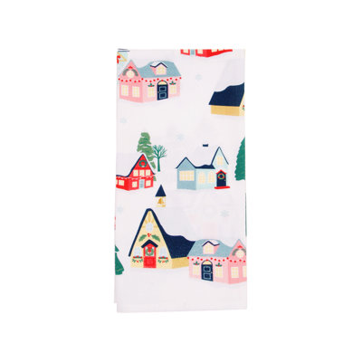 Serviette Boho Christmas Village Wonderland