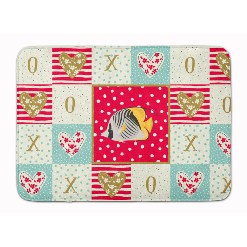 Tapis de cuisine papillon en mousse mémoire love fish Jiya