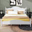 Lit plateforme en bois avec tête de lit, lit plateforme de style rétro avec support en lattes de bois-804477318