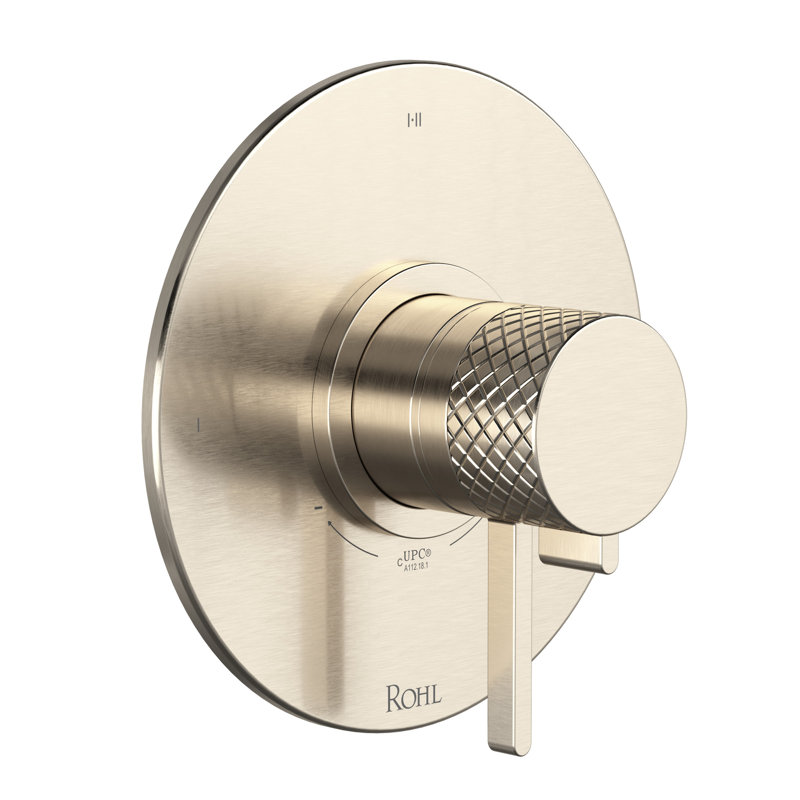 Tenerife 1/2" Therm & Pressure Balance Trim with 3 Functions, Satin Nickel