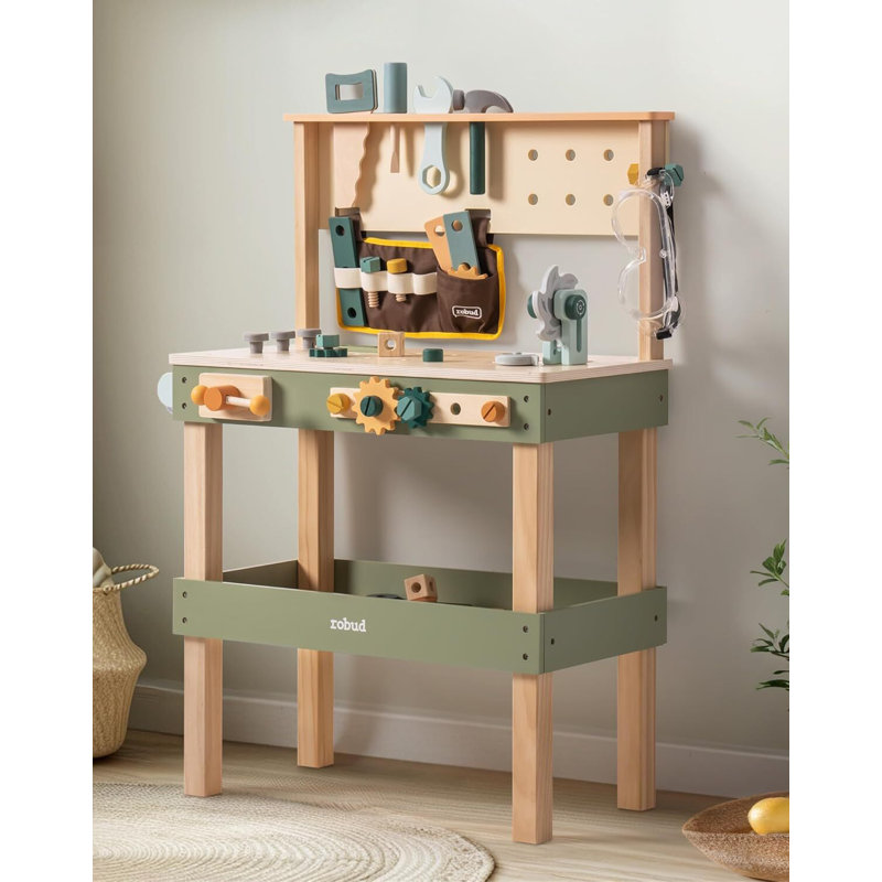Carpenter Workbench with Tools Toy Organizer