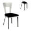 Chaises en métal noires en microfibre pour salle à manger moderne, de 2