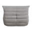 Siège confortable en microfibre gris, siège antidérapant, siège relaxant, fermeture à glissière, fauteuil d'appoint élégant-1741720971