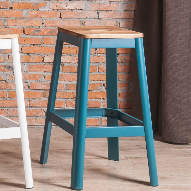 Tabouret de bar décontracté à finition sarcelle 1pc