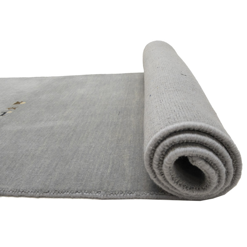 Tapis Gabbeh tissé à la main sans perte, 100% laine, de couleur unie, résistant à la décoloration et aux taches, durable