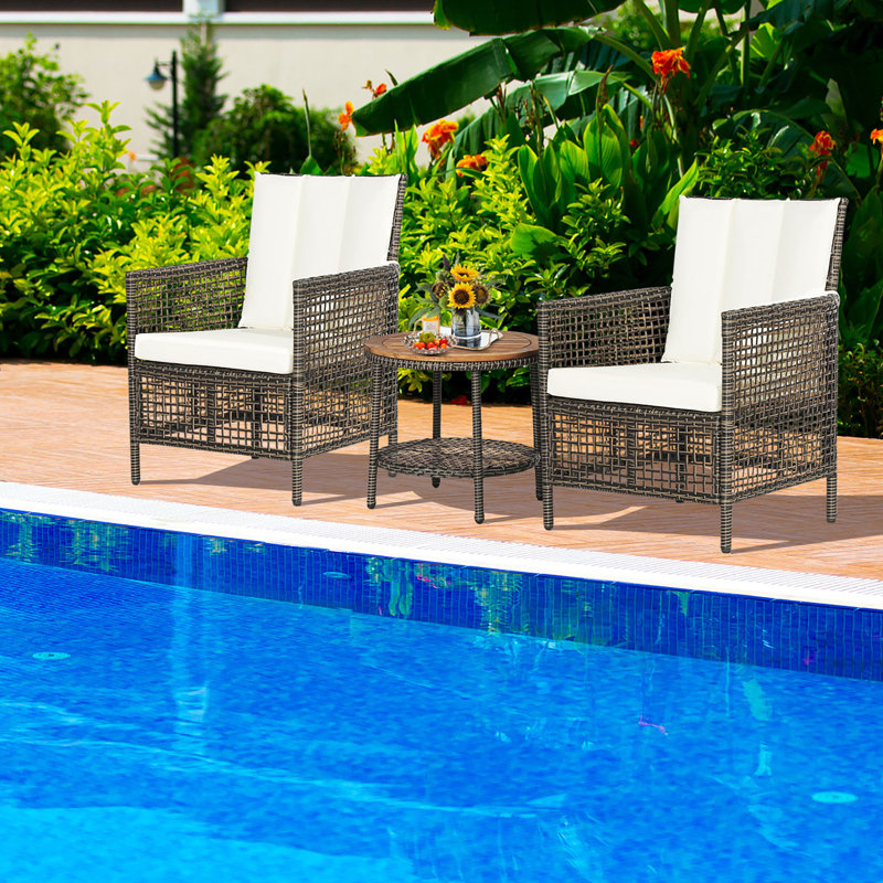 Carire Acacia 2 - Person Patio Conversation Set with Cushions