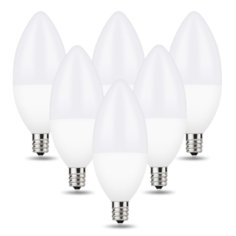 60 Watt LED Non-Dimmable Light Bulb E12/Candelabra, 3000K