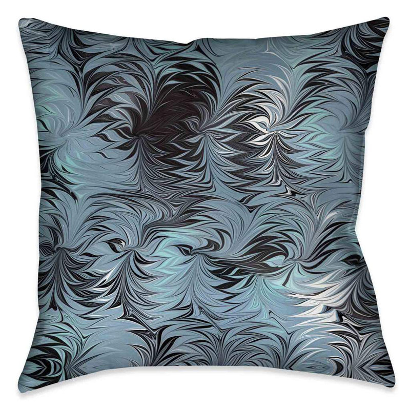 Coussin décoratif en marbre bleu hypnotic yellow Marble, Intérieur / extérieur
