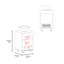 Meuble-lavabo autoportant de 18 po de large avec lavabo en porcelaine, rangement pour salle de bain, blanc