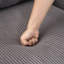 Velours côtelé gris désossé, modulaire en forme de U de 113 po, sans assemblage, mousse complète, multifonctionnel pour salles de dégustation de vin Dance